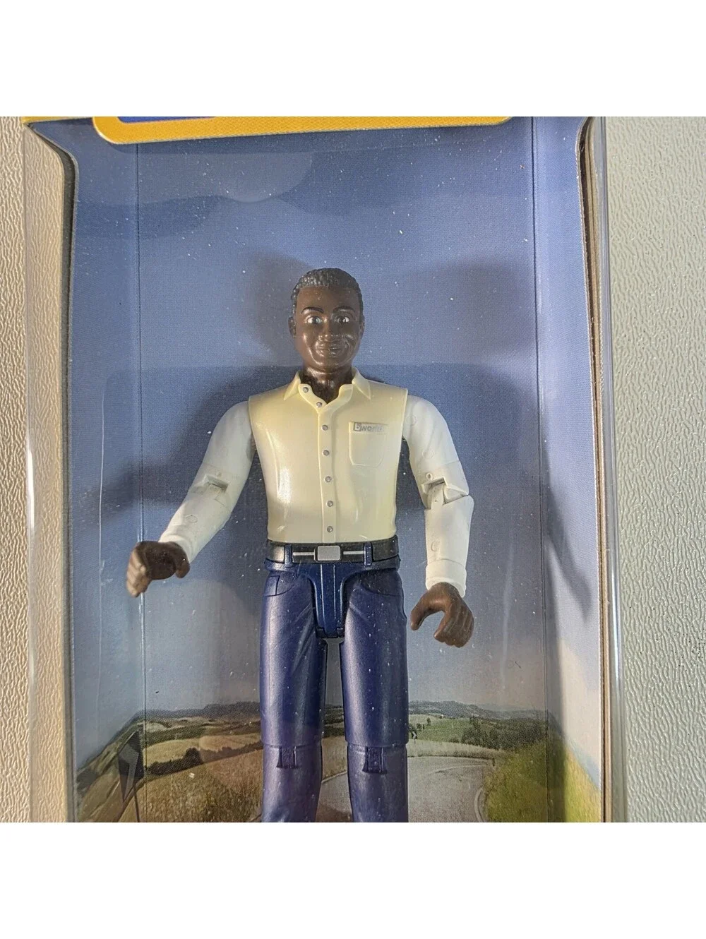 Bruder Man Dark Skin Dark Blue Jeans Toy Figure